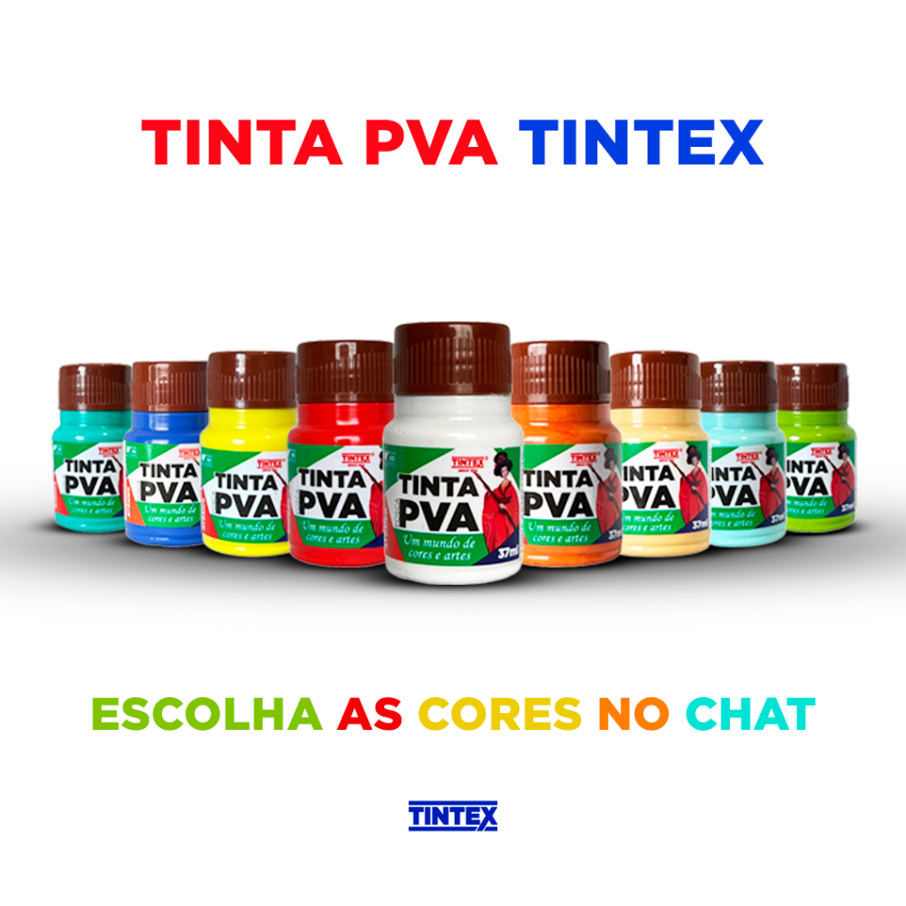 Kit Tinta PVA Fosca – TINTEX | 37ml [6-24 un
