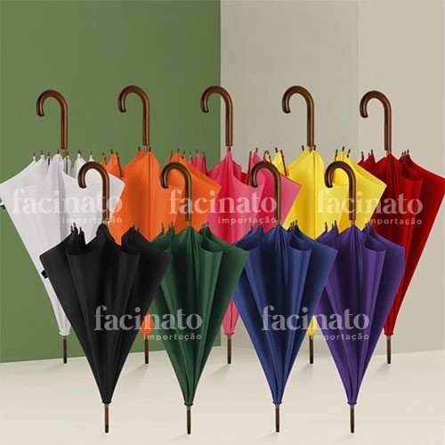Guarda Chuva Colorido Automático Portaria Reforç