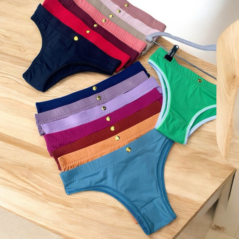 kit 10 Calcinha adulto  poliamida conforto e quali