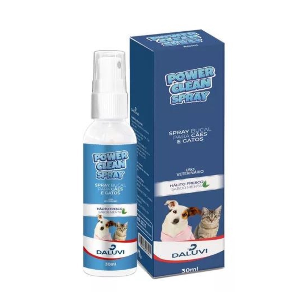 Power Clean Spray Bucal Para Cães Contra Tártaro