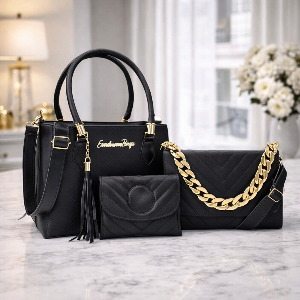 Kit 3 Bolsas Femininas | Tote + Tiracolo + Carteir