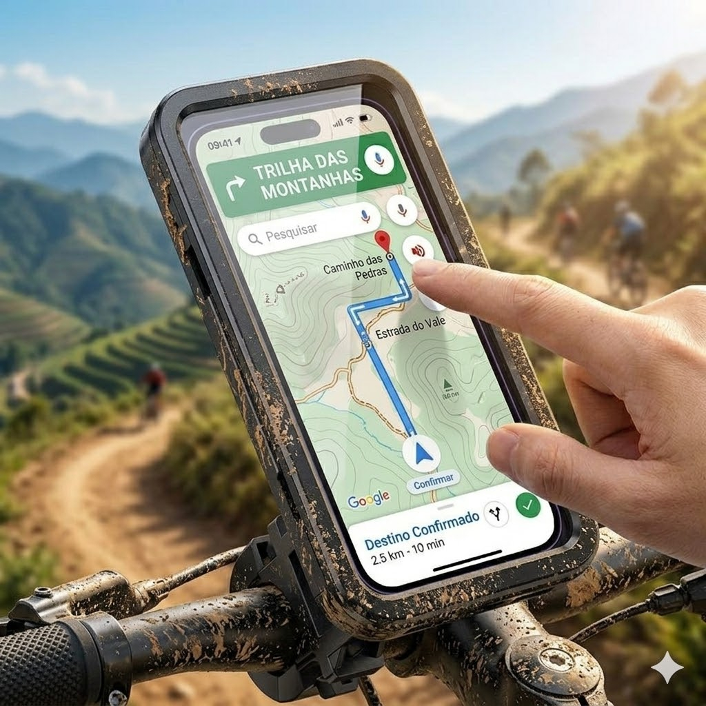 Suporte de Celular à Prova dÁgua para Guidão de