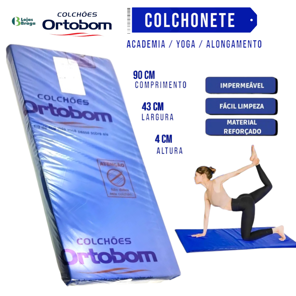 Colchonete Ortobom Academia Exercícios Yoga Espor