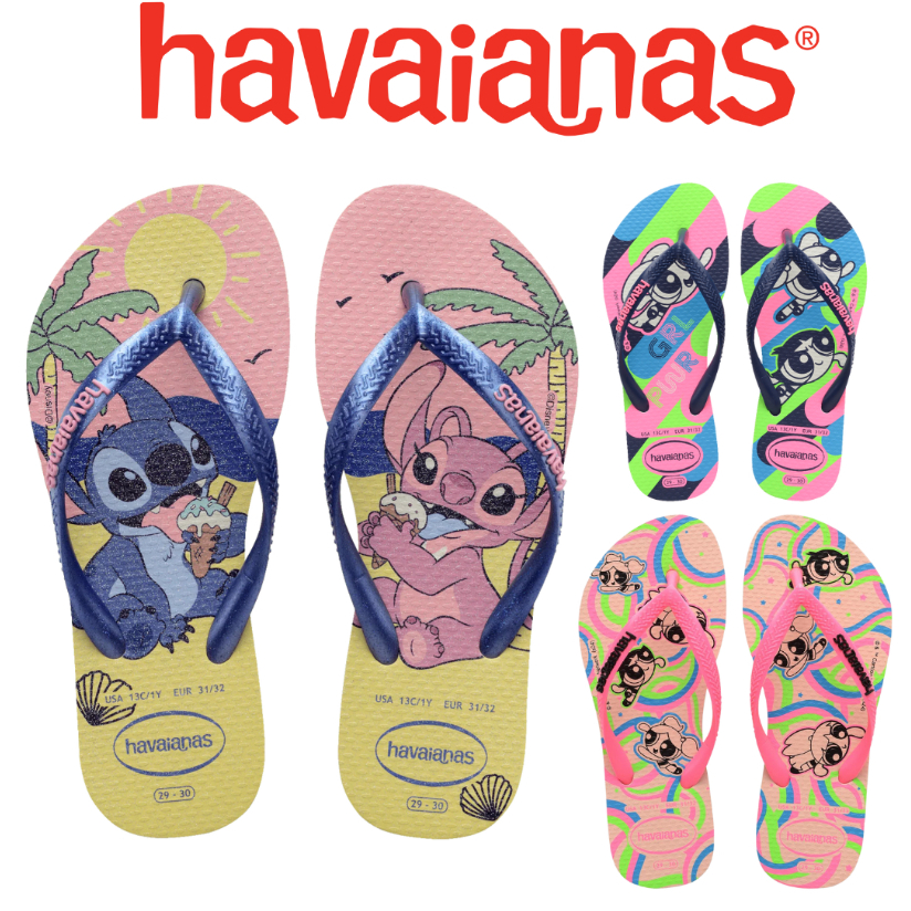 Chinelo Havaianas Infantil Kids Menina Personagens