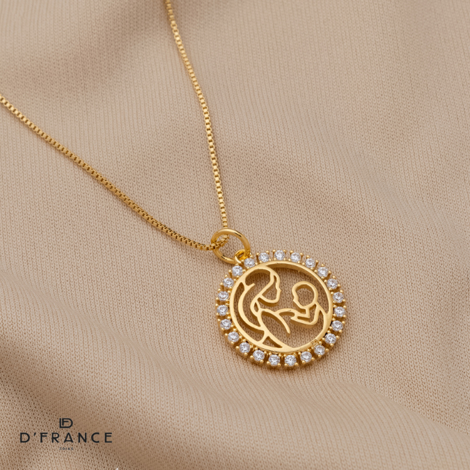 Colar Feminino Amor de Mãe Com Zircônias Importa