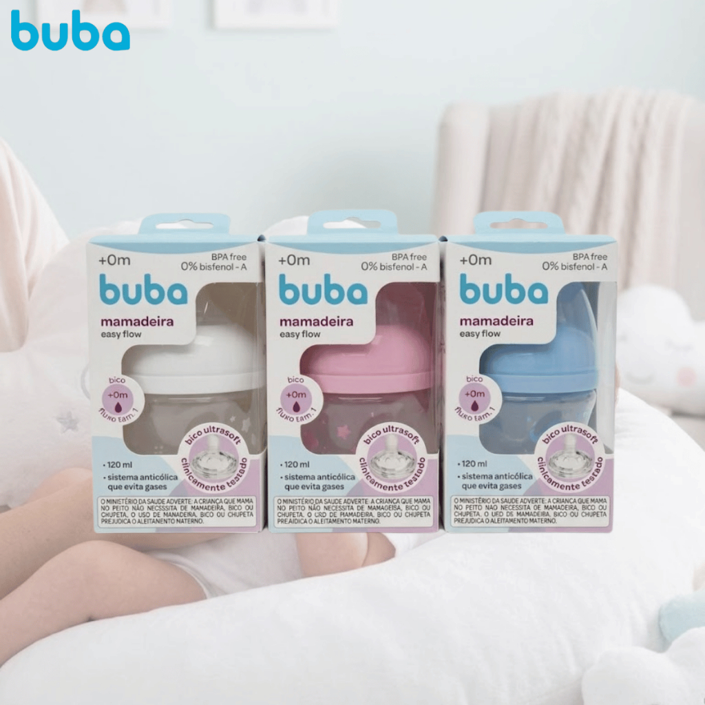 Mamadeira Infantil De 120ml Buba Anticólica Antiv