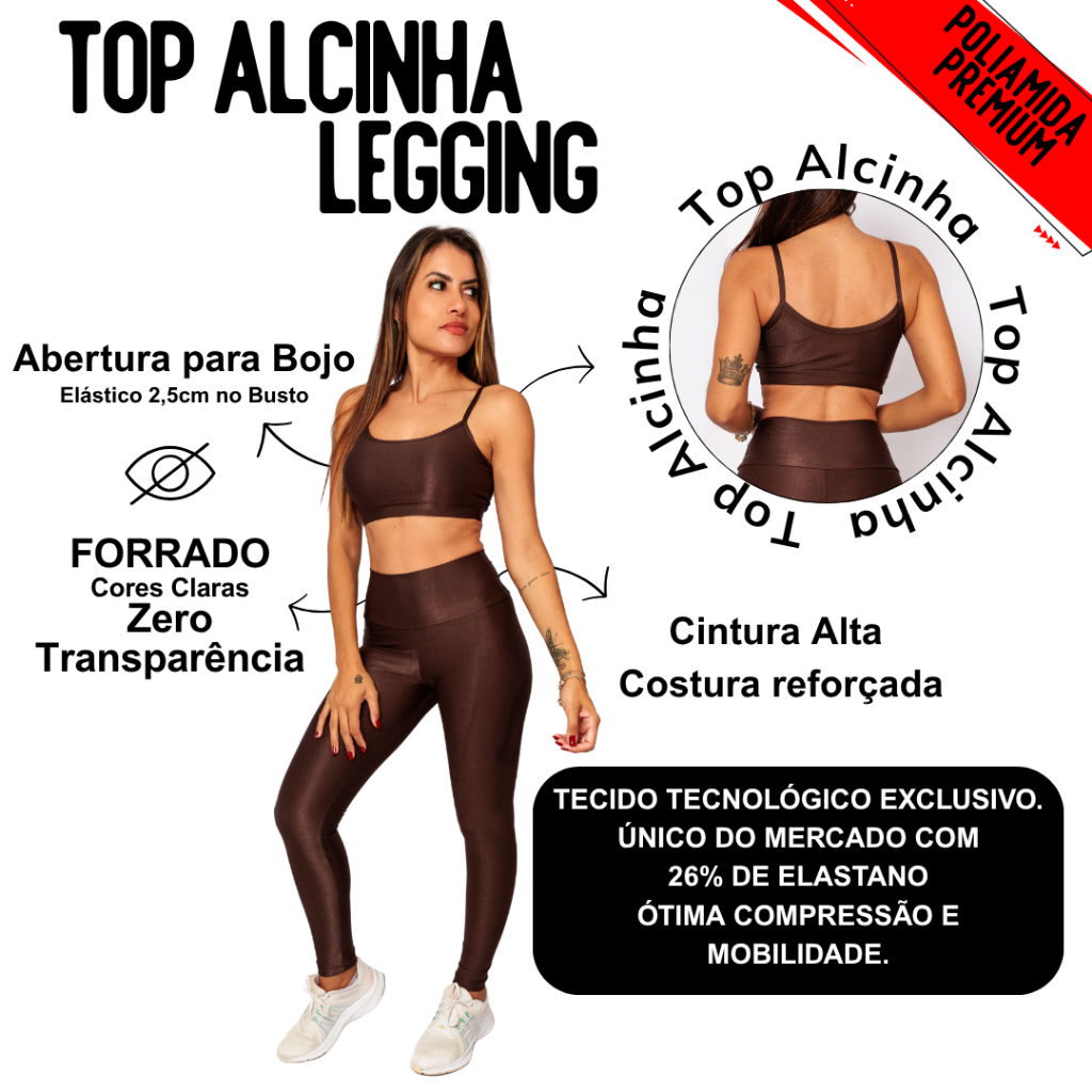 Conjunto Feminino Top e Legging Wonder Forrado Cin