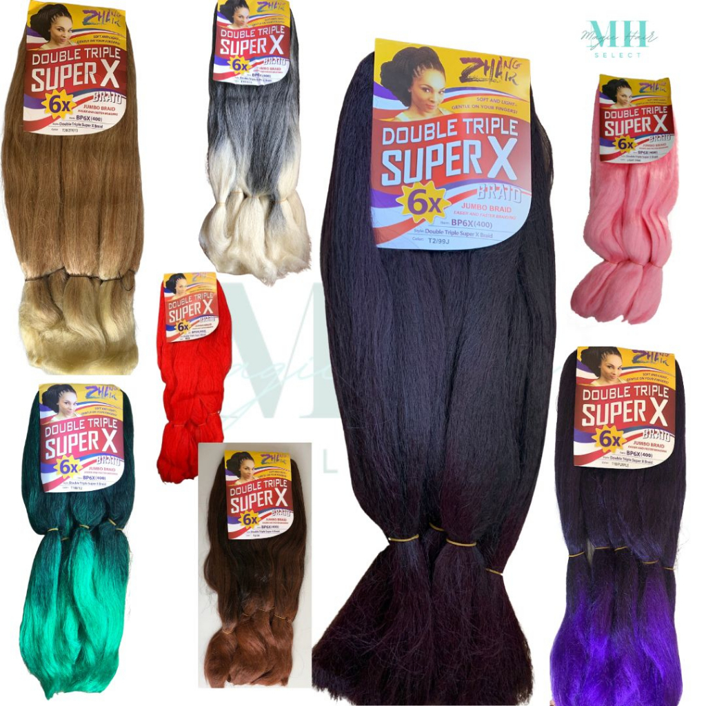 Super Jumbo Super X 399g Cores Box braids Trança 