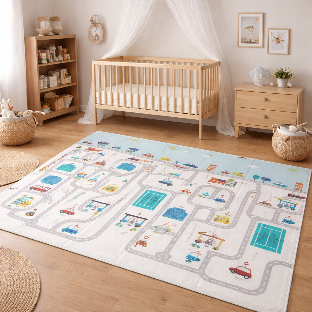 Tapete Tatame Infantil Emborrachado Dobrável Dupl