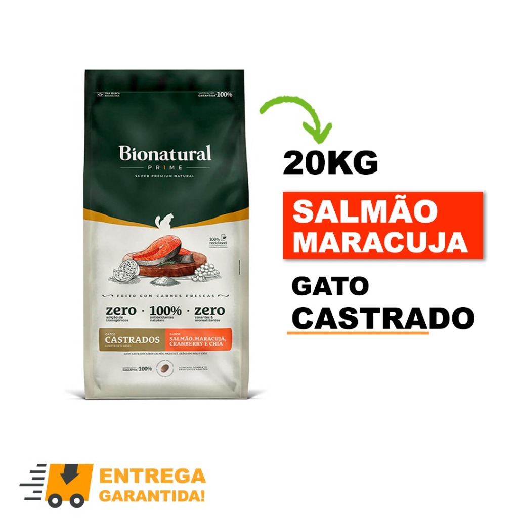 Ração Bionatural Prime Super Premium Gatos Castr