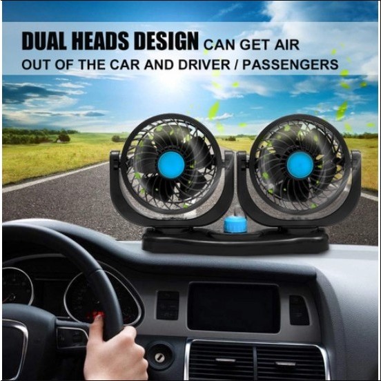 Ventilador De Cabeça Dupla Do Carro Veículo Auto