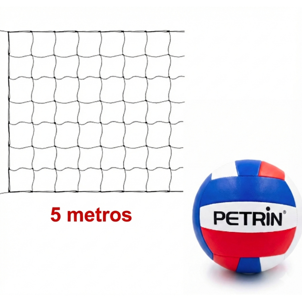 Kit Vôlei Lazer Bola De Volei / Rede 5 Metros-pra
