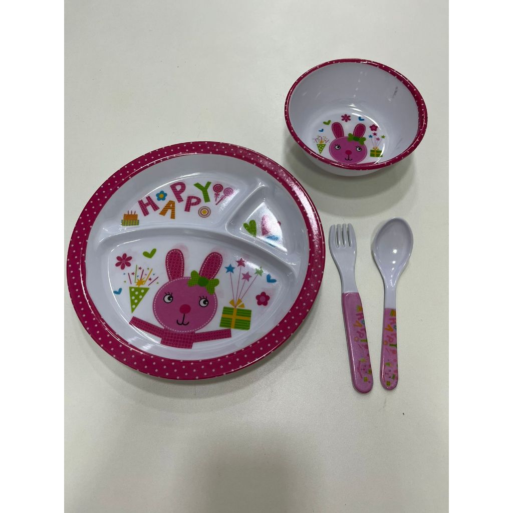 Kit Alimentação Papinha Infantil 4 Peças Decora