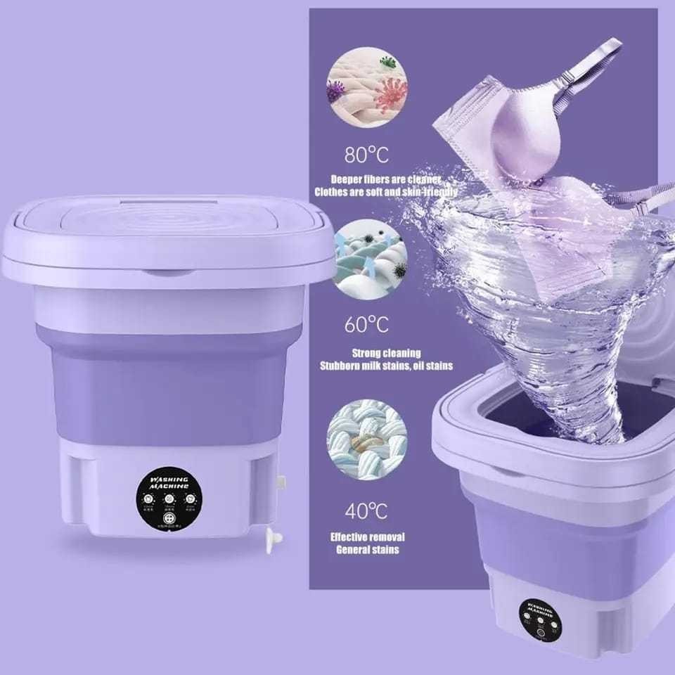 Mini Máquina de Lavar Roupas Centrifuga Dobrável