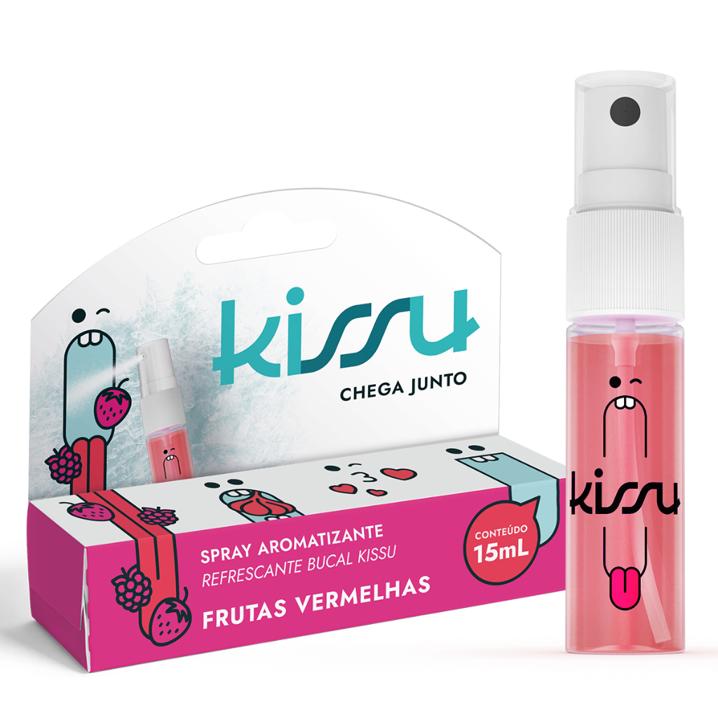 Spray Bucal Kissu Frutas Vermelhas  Edição Rick 