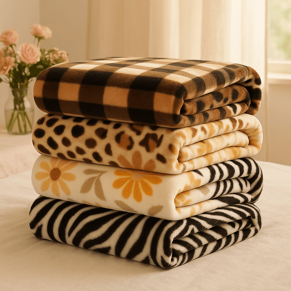 Kit 3 Cobertores Manta Casal Soft Estampada Promo
