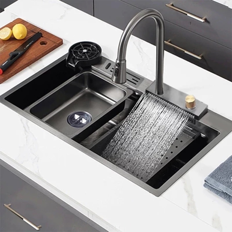 Kit Cuba Cozinha Gourmet Aço Inox C/ Torneira Fle