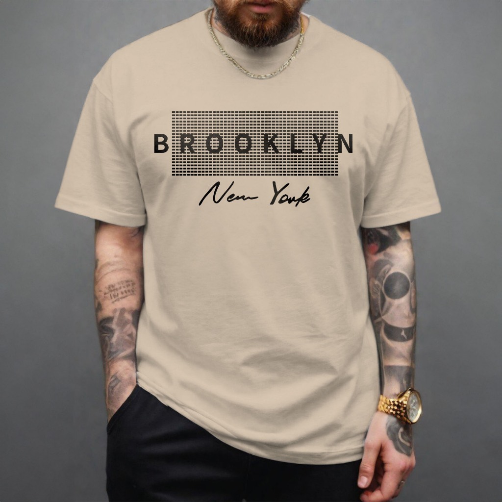 Camiseta masculina Brooklyn New York Camisa 100% A