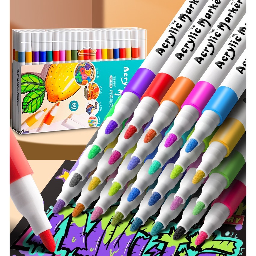 Kit 12/24/36 Caneta Tipo Posca Colorida Cerâmica 