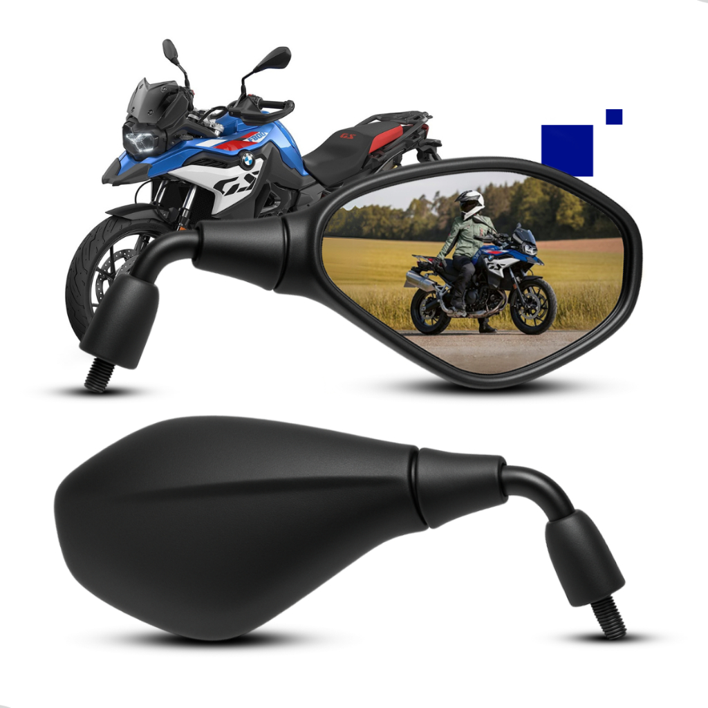 Par de Retrovisor Bmw F800 Haste Curta Rebaixada 9
