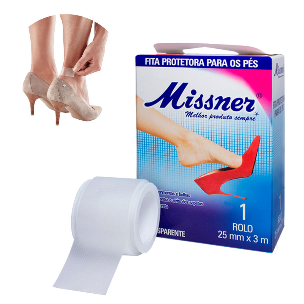 fitas Protetora Para Os Pés Transparente 25MM x 3