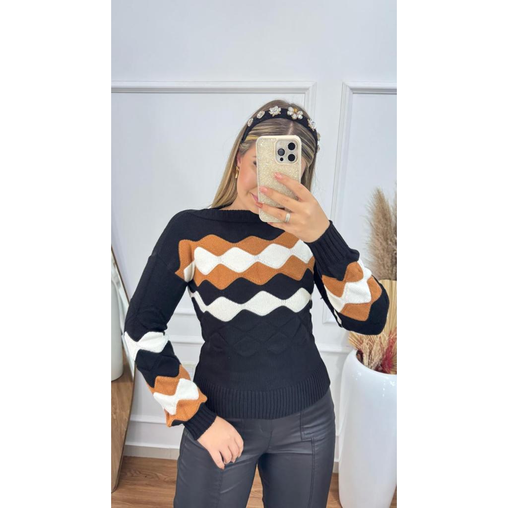 Blusa de Frio Feminina Manga Longa Modal Estampa 3