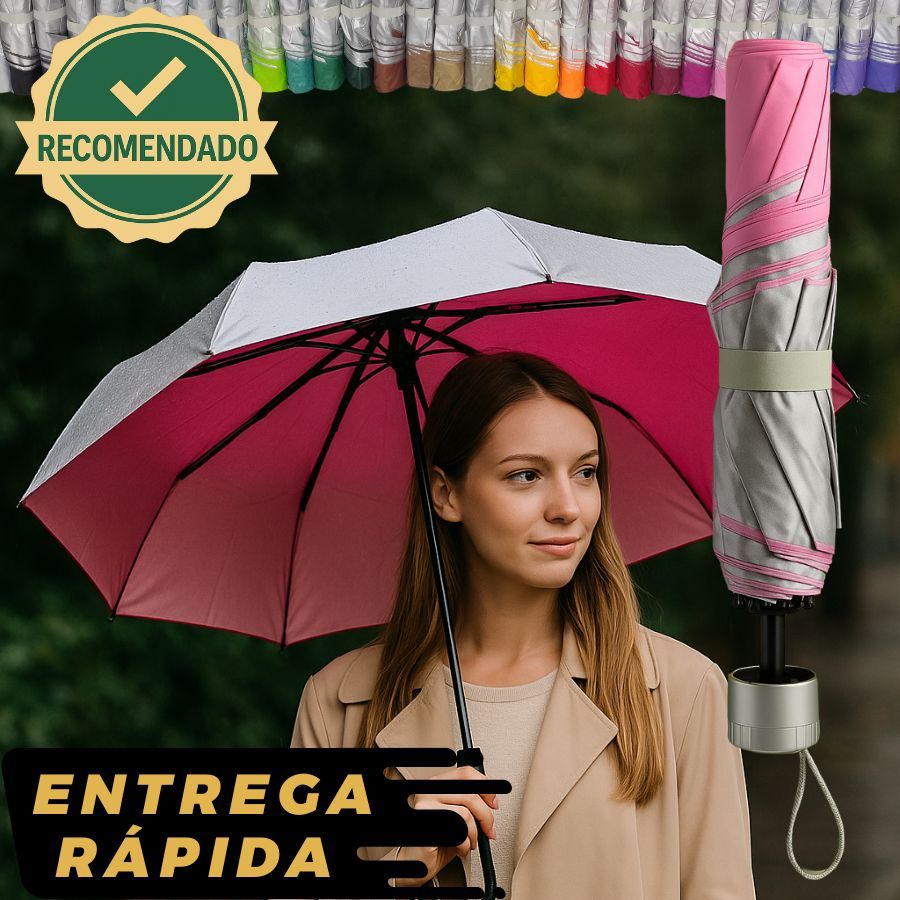 Guarda Chuva Dupla Face Reforçado Contra Raios UV