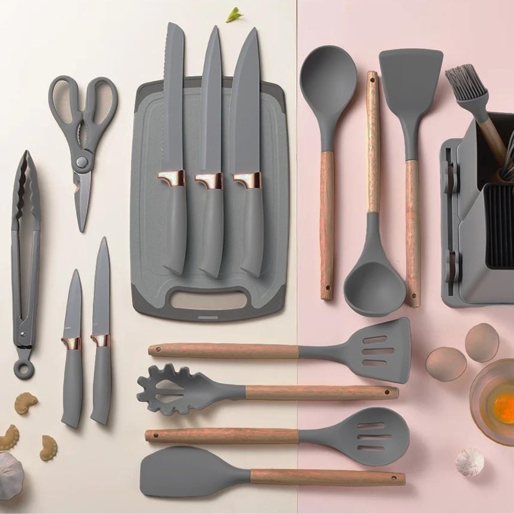 Kit Completo Jogo Utensílios de Cozinha Luxo 19 P