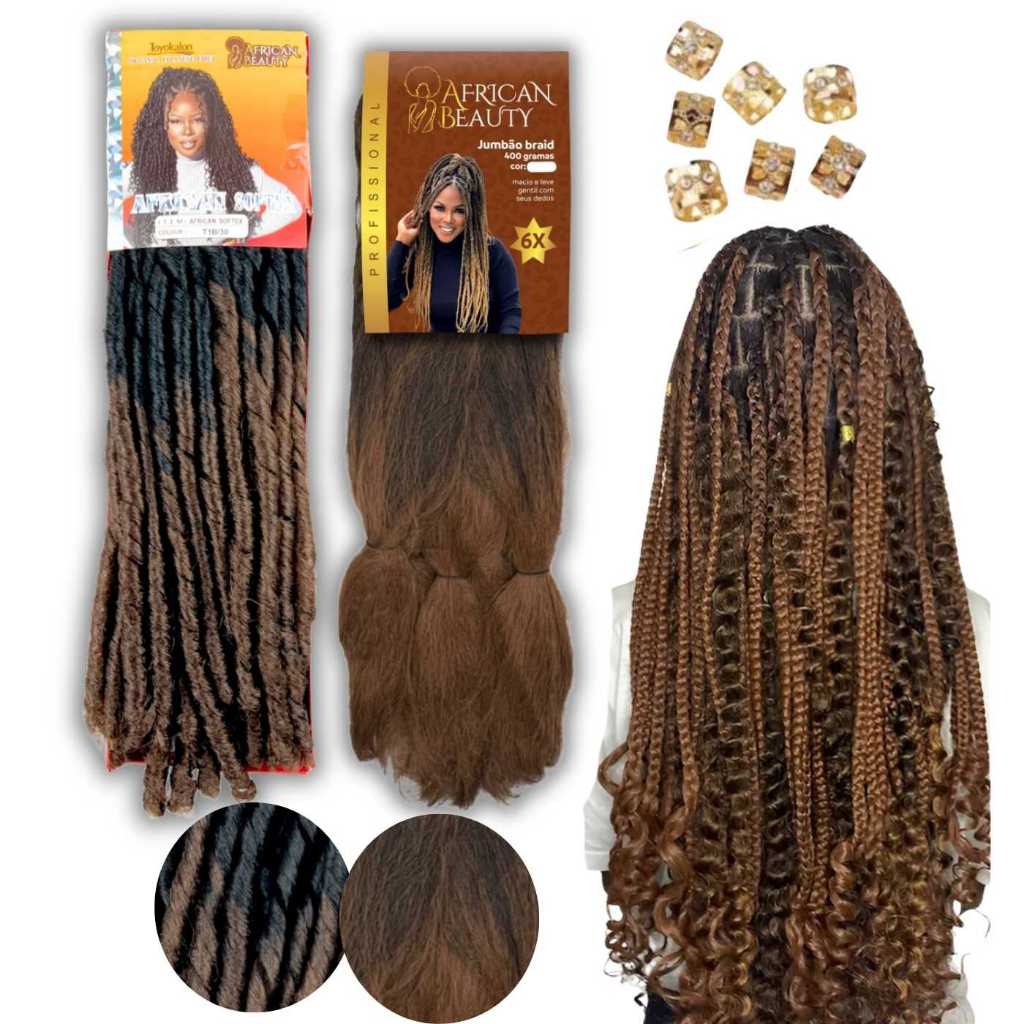 Cabelo Kit Fulani 1 Jumbo 400g 1 Nina African Beau