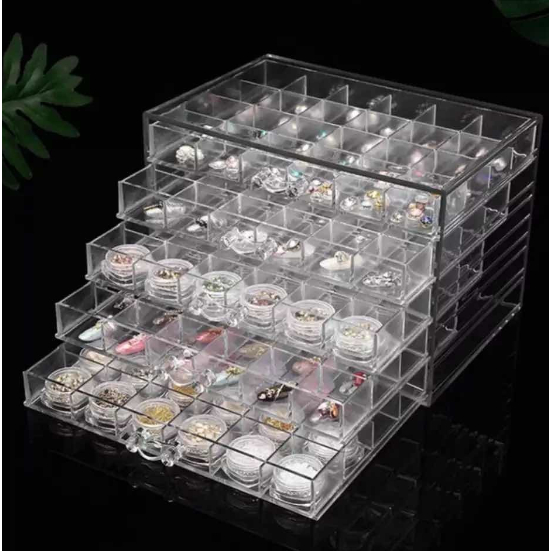 Organizador 120 Acrílico Porta Glitter Para Nail 