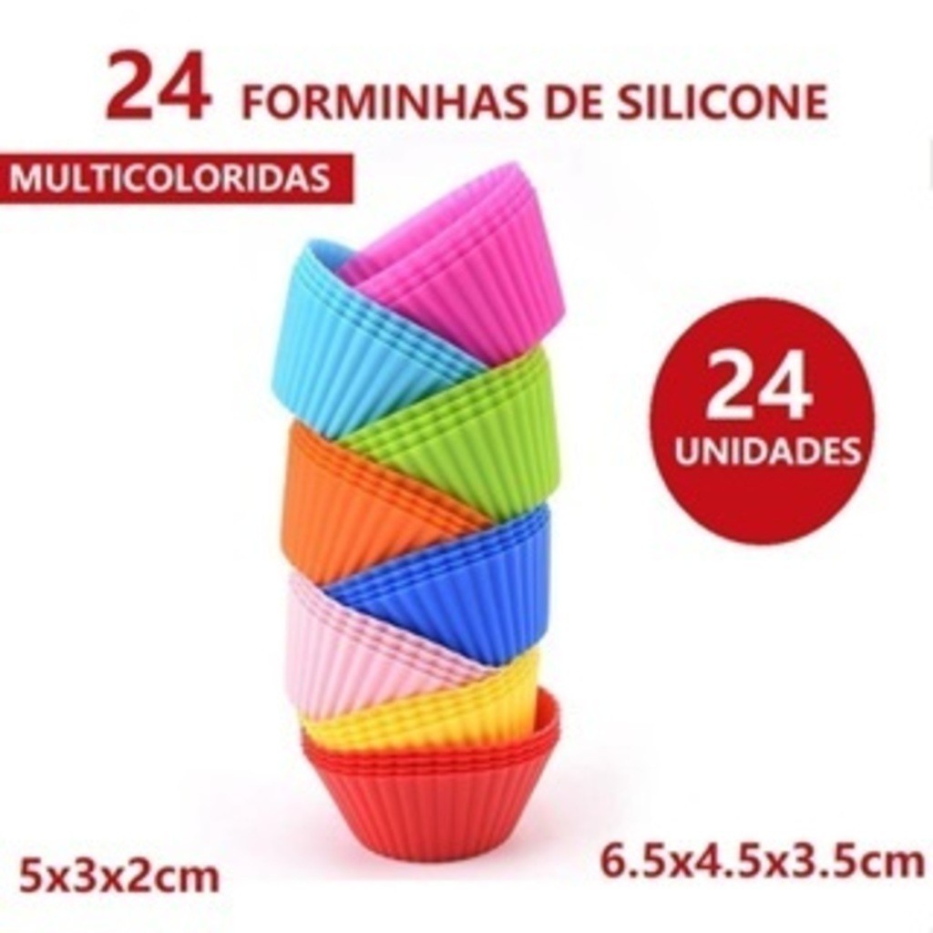 OFERTA Forminhas Multicolorida 24 Uns Forma Redond