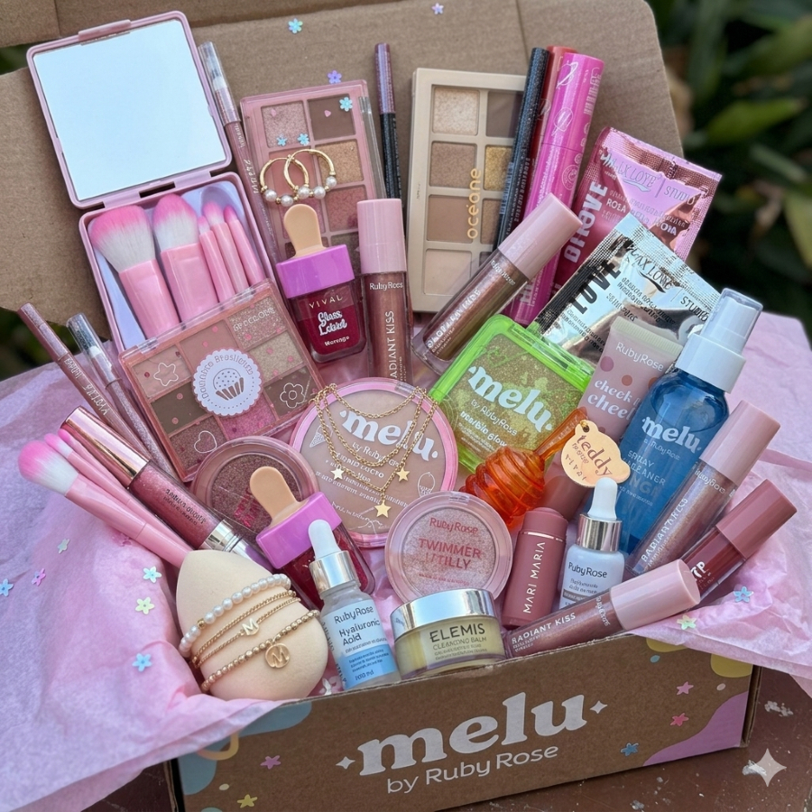 Kit de Maquiagem 10 Produtos Melu Ruby Rose Febell