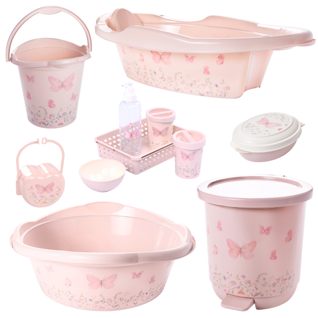 KIT BANHEIRA DE BEBÊ DECORADA LUDICA PLASUTIL + K
