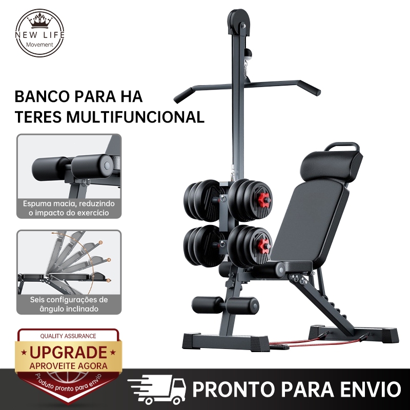 Treine Tudo em Casa com Alta Tração Banco Multif