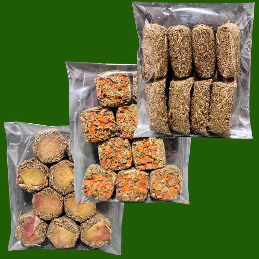 Kit Com 3 Biscoito de Feno Para Roedores (Porquinh