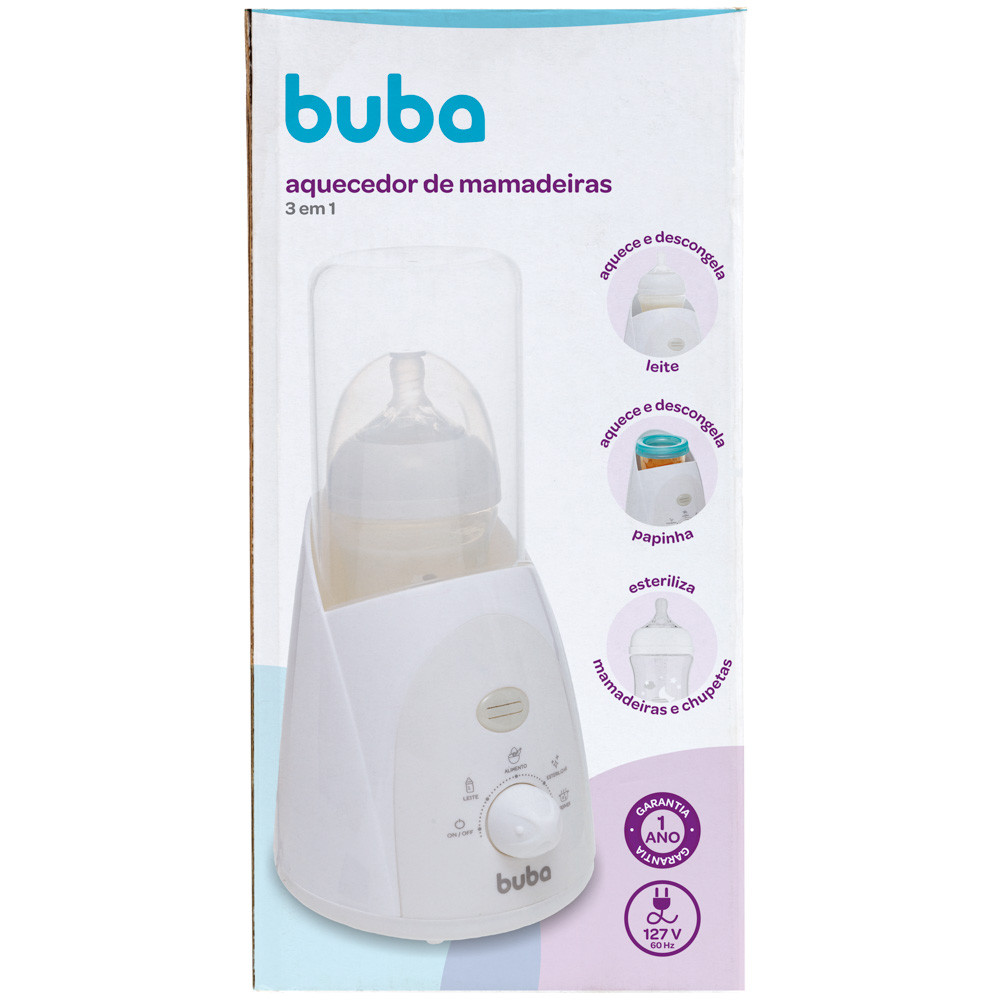 AQUECEDOR DE MAMADEIRAS BUBA ELÉTRICO 3 EM 1 AQUE