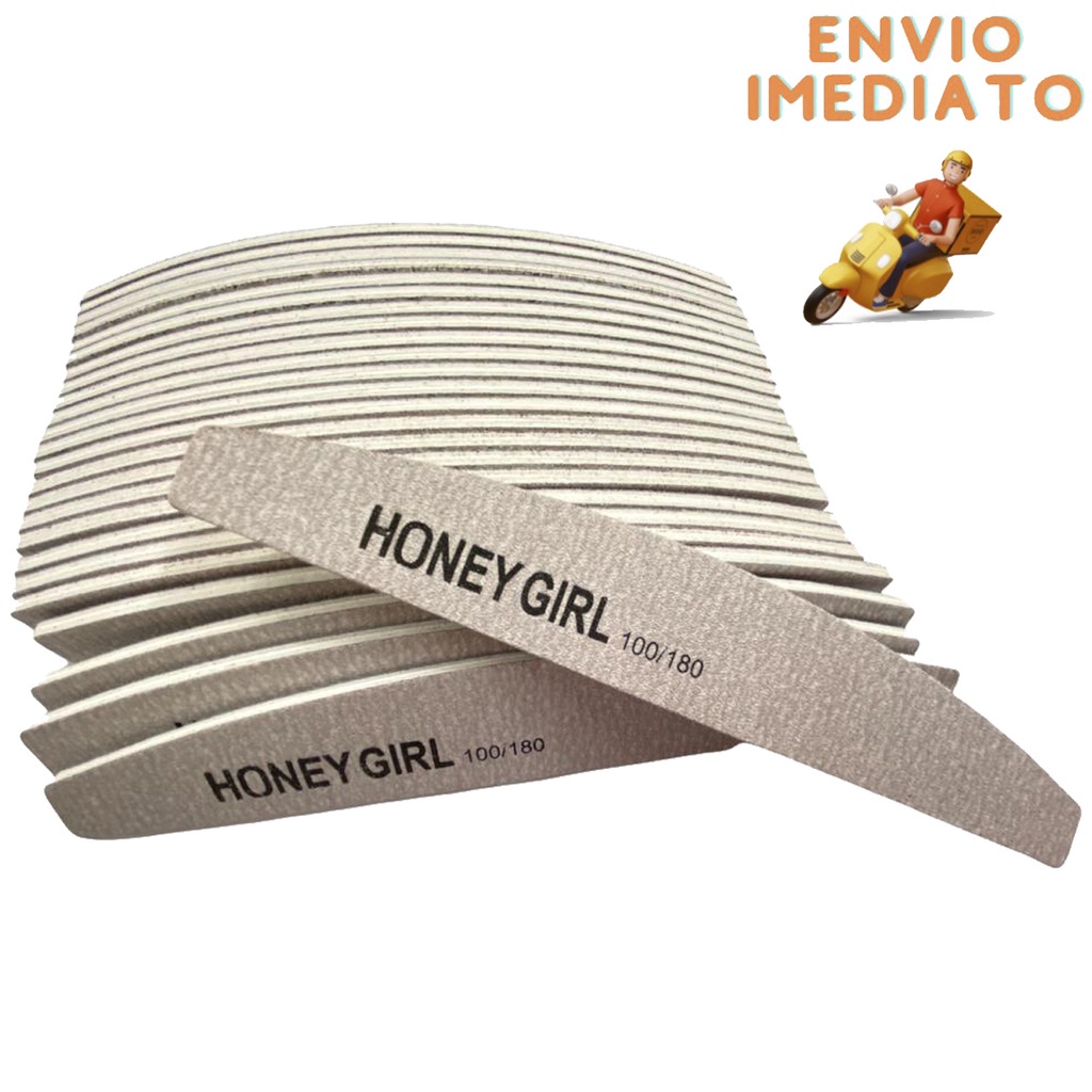 10 Lixas Bananão Banana Honey Girl Unha Em Gel 10