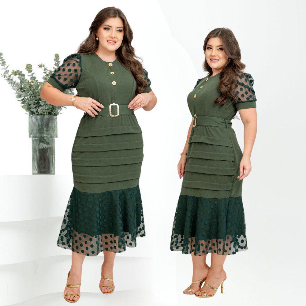 Vestido Feminino Midi Tubinho Social Manga Curta M