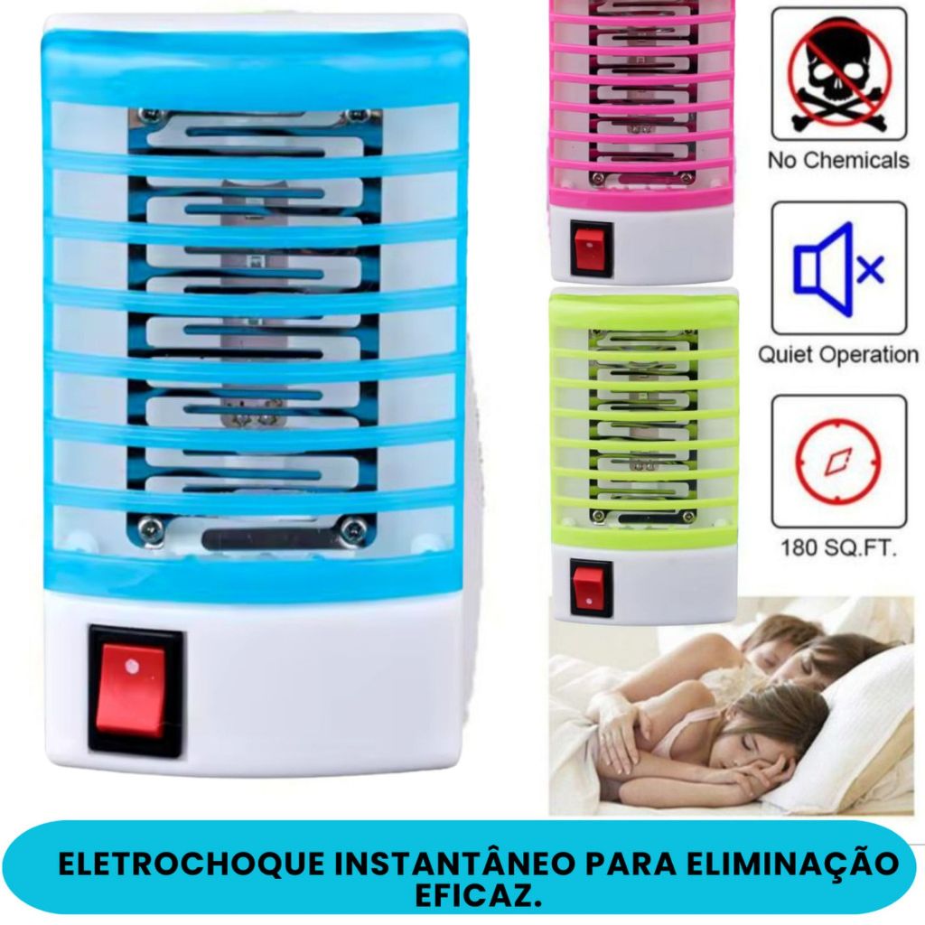 Lâmpada Eletrônica Repelente de Mosquitos LED UV