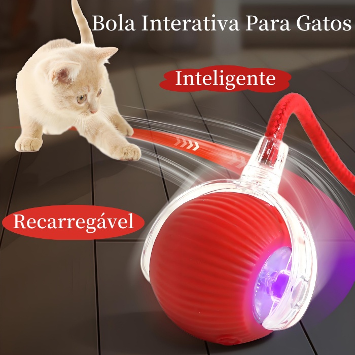 Bola Interativa Para Gatos Rolagem Inteligente Rec