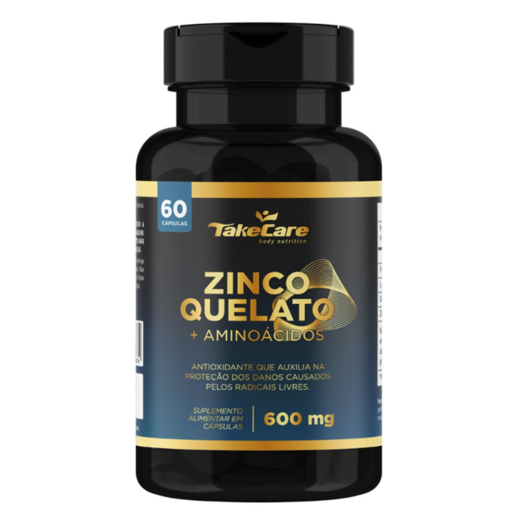 Zinco Quelato + Aminoácidos 60 Cápsulas  600mg T