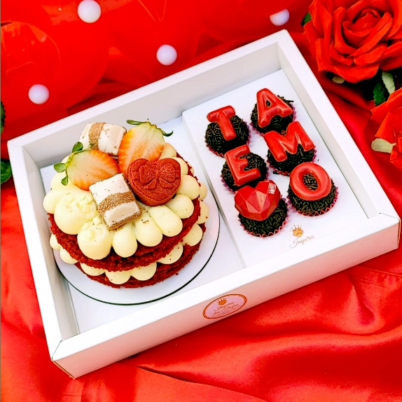 Caixas Mini Bolo + 6 Doces – 18×22,5cm 