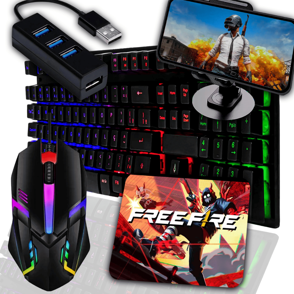 Kit Mobilador Gamer Barato RGB 6 Itens Para Celula