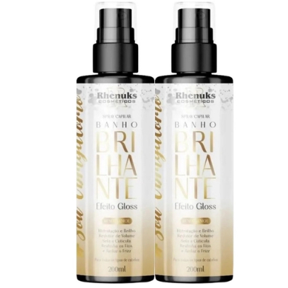 Kit 2 Spray Capilar Banho Brilhante Efeito Gloss S