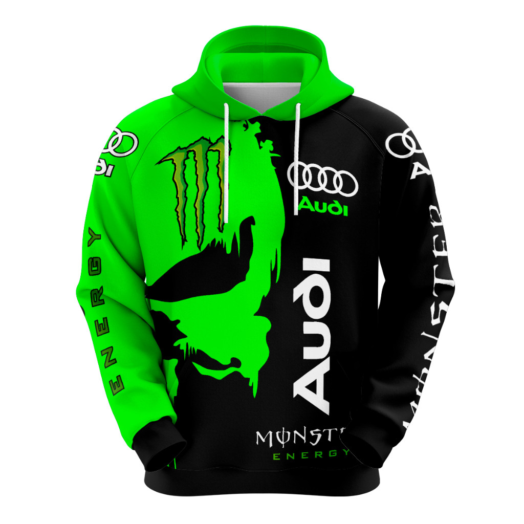 Blusa Moletom Masculina Audi Esportiva Moto Grau E