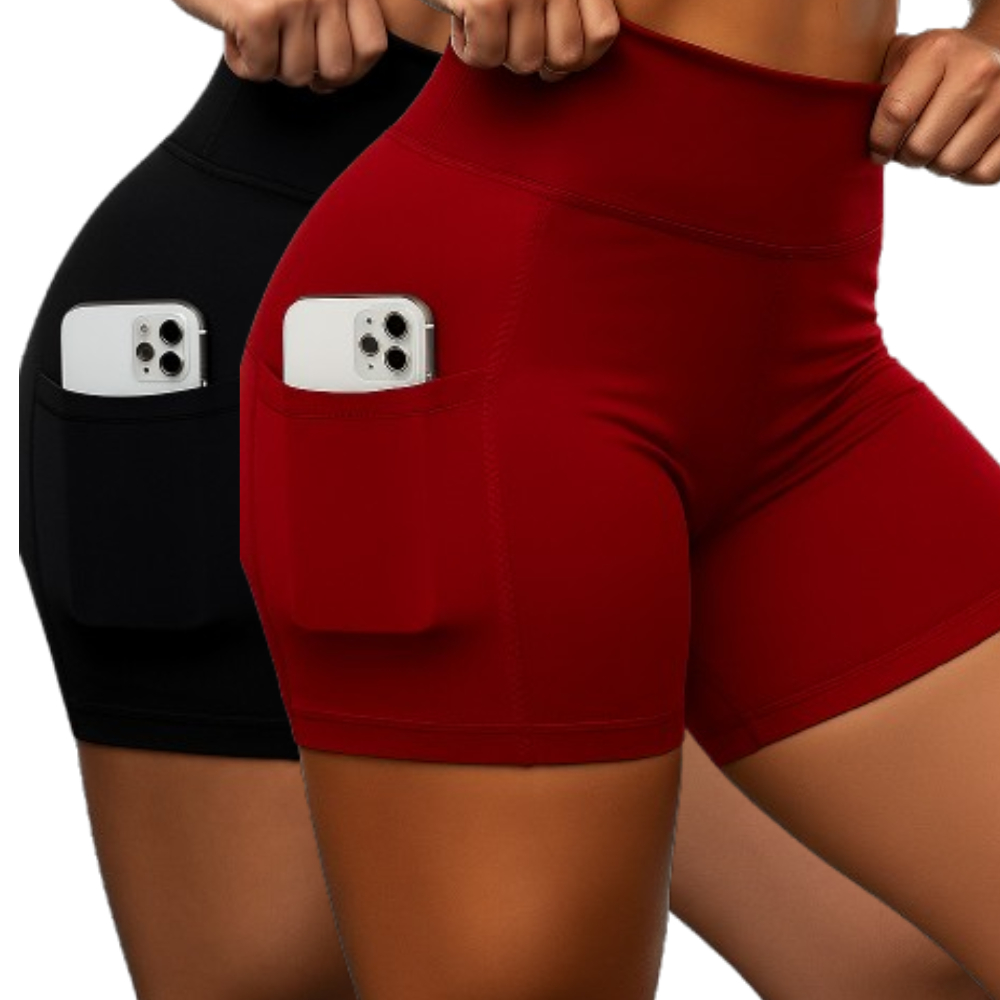 Short De academia Fitness Feminino Suplex com Bols
