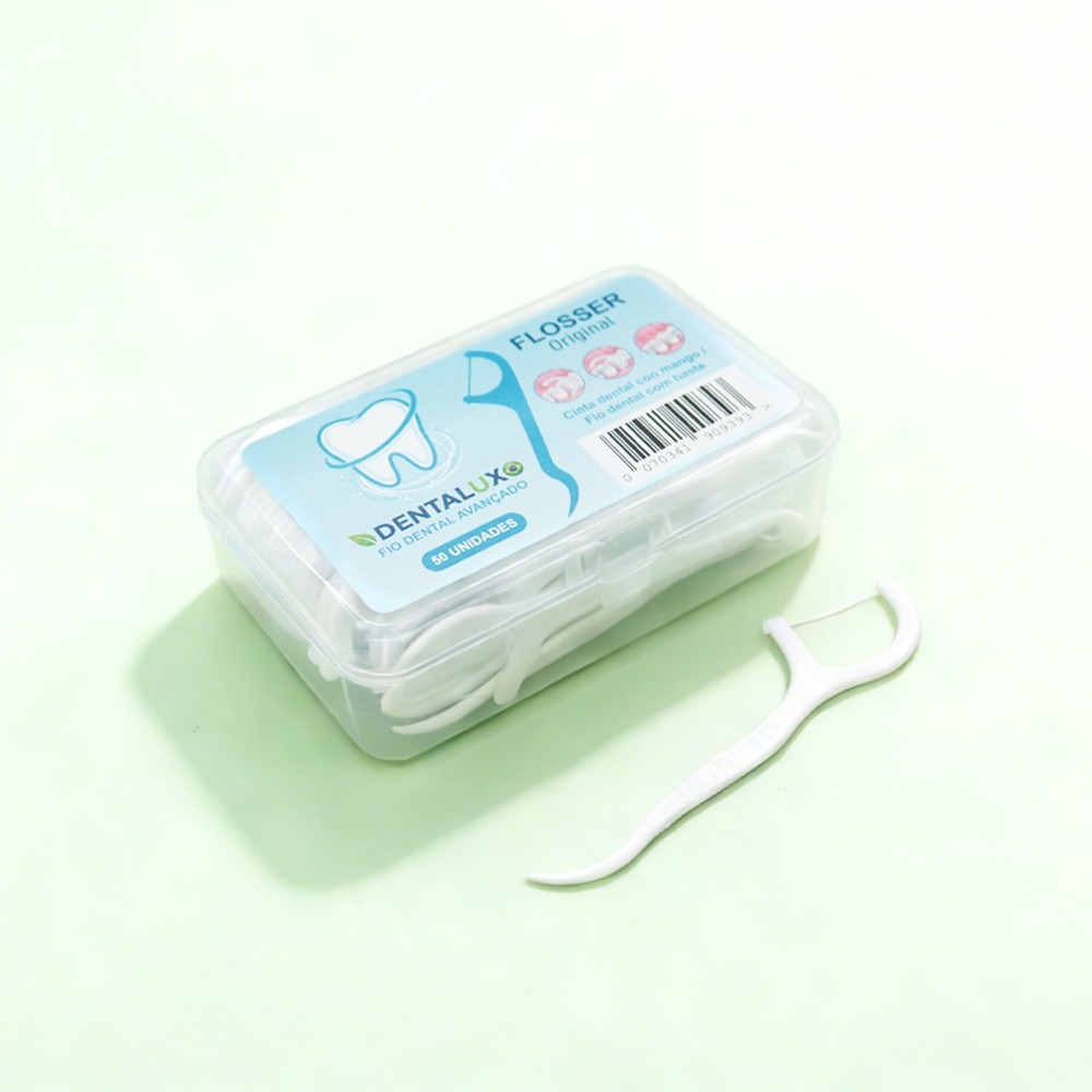 Kit com 50/100/300 Unidades de Fio Dental Haste Fo