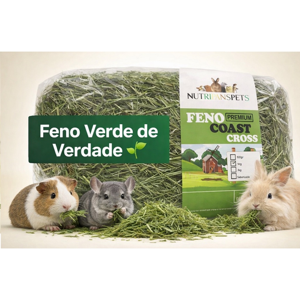 Feno NUTRIPANSPETS  Coast Croos Coelhos Porquinho 