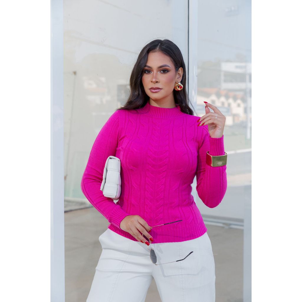 Blusa de Frio Blusinha Trança Tranças Modal Tric