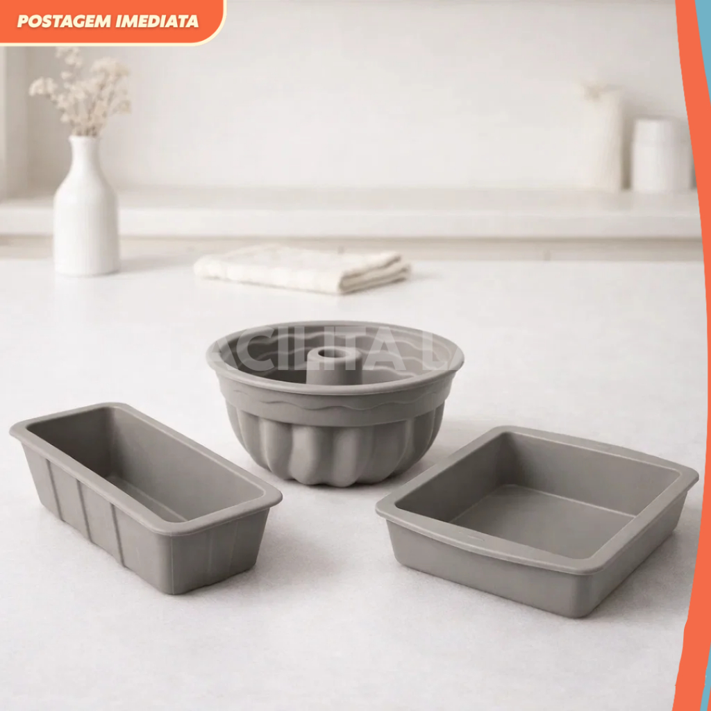 Formas de Silicone para Air Fryer Forno Freezer Mi